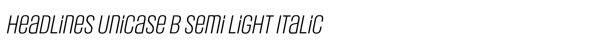 Headlines Unicase B Semi Light Italic image